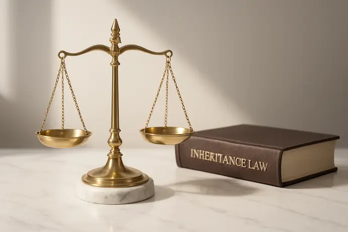 מסמך צוואה ועט על שולחן