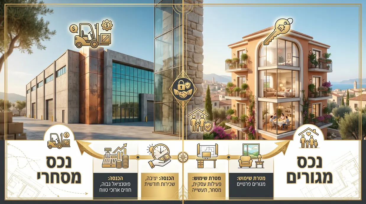 השוואה בין נכס מגורים לנכס מסחרי לצורך חיוב ארנונה