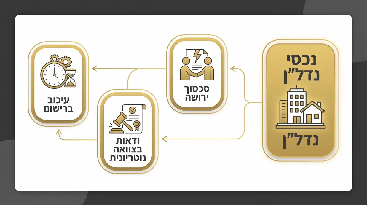 אינפוגרפיקה בעברית המדגימה קשר בין נכסי נדל